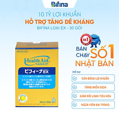 Men vi sinh BIFINA NHẬT BẢN - Bỗ sung lợi khuẩn hỗ trợ tăng đề kháng, tiêu hoá khoẻ -  Loại EX hộp 30 gói