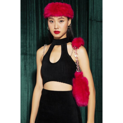 SET VÁY Nhung Đen TARTAN - 