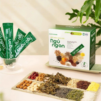Bột Mầm Ngũ Cốc Ngủ Ngon Lovifood 450g (25 gói x 18g) - Giúp Ngủ Ngon Hơn, Tốt Cho Sức Khỏe