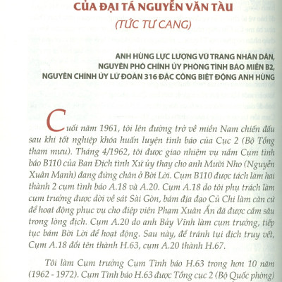 Kể Chuyện Cụm Tình Báo H.63 Anh Hùng - Những Câu Chuyện Tình Báo Thót Tim Không Phải Ai Cũng Biết (Bản in màu)