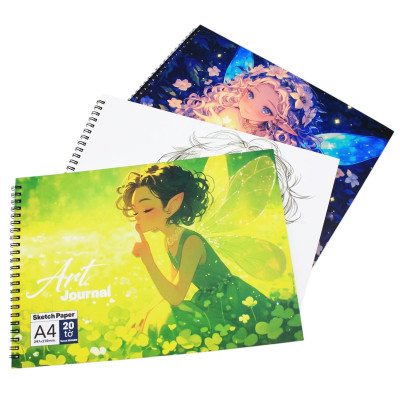 Tập Vẽ Lò Xo Art Journal A4 - 40 Trang 220gsm - The Sun - Manga Girl 01