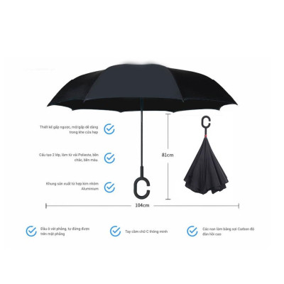 Ô gấp ngược cờ Việt Nam tiện dụng và cao cấp dùng cho ô tô DC-MN01 - Có 3 màu lựa chọn Hàng Loại 1