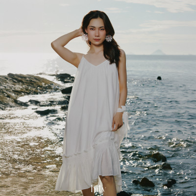 Đầm Midi Hai Dây Mây DRE192 thời trang thiết kế Hity