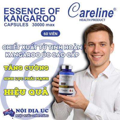 Essence of Kangaroo Careline Úc Hộp 60 viên tăng cường sinh lý nam, tăng testosterone tự nhiên