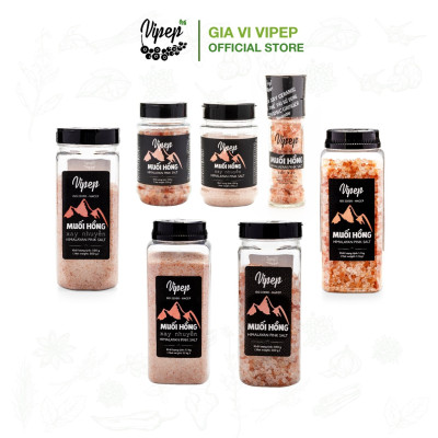 Muối Hồng Himalaya Nguyên Hạt Vipep Hũ Nhựa 500g - Gia vị Vipep