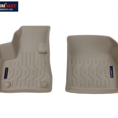 Thảm lót sàn xe ô tô Peugeot 2008 Nhãn hiệu Macsim chất liệu nhựa TPV cao cấp màu be (FDW-174) - 2 hàng ghế