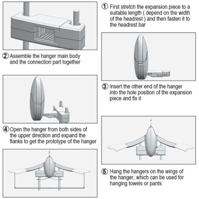 Móc treo quần áo trên ô tô cao cấp nhãn hiệu Joyart JY-187 - Hàng nhập khẩu