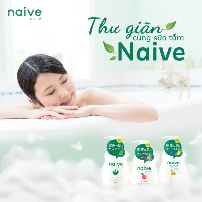 Sữa Tắm Chiết Xuất Từ Lô Hội Kracie Naive Body Wash (Aloe) - Chai 530ml