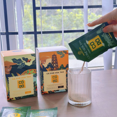 Cà phê hoà tan Cố Đô gu thơm 3in1 (hộp 10 gói x 22g)