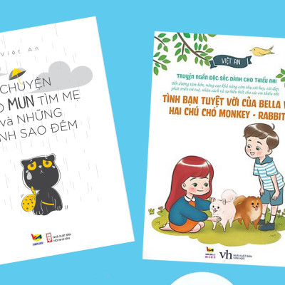 SÁCH VĂN HỌC THIẾU NHI_COMBO CHUYỆN MÈO MUN TÌM MẸ VÀ NHỮNG ÁNH SAO ĐÊM + TÌNH BẠN TUYỆT VỜI CỦA BELLA VÀ HAI CHÚ CHÓ MONKEY - RABBIT