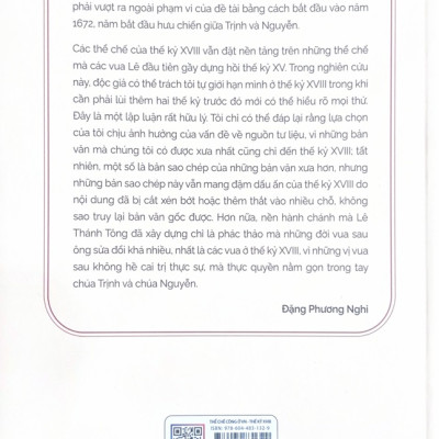 Sách Bìa mềm - Sách Thể chế công ở Việt Nam Thế kỷ XVIII - NXB199