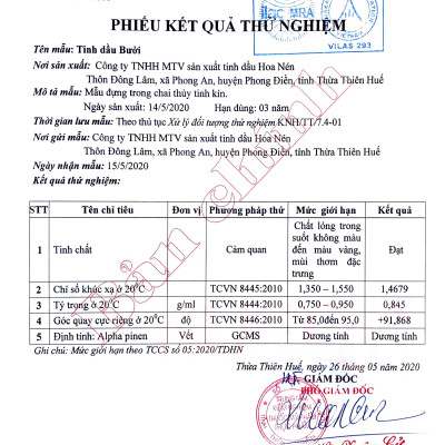 Tinh dầu Bưởi nguyên chất Hoa Nén 100ml - 3ml - Hoa Nén - Chăm sóc tóc, đẹp da, làm thơm phòng