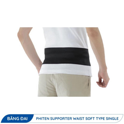 Đai lưng cột sống loại mềm đơn Phiten waist belt soft type single AP162003/AP162004/AP162005