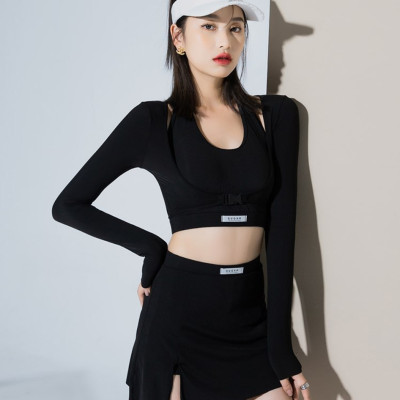 Bộ đồ bơi bikini nữ kín đáo quần short áo tay dài đi tắm biển, tập yoga, tập gym - B.31