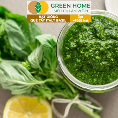 Hạt Giống Quế Tây Italy Basil GreenHome, Gói 2g~7000 hạt, Dễ Trồng Quanh Năm, Tỉ Lệ Nảy Mầm Cao G21