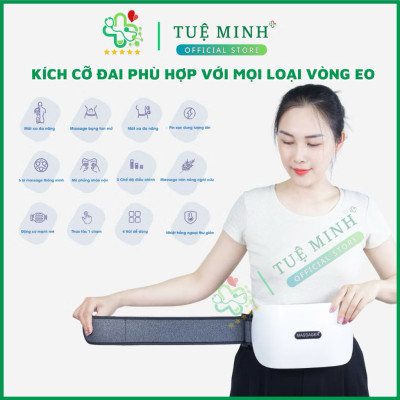 Đai Massage Bụng Hỗ Trợ tan Mỡ Bụng, Xoa Bóp Cùng Lúc Làm Nóng, Mát Xa Cổ Vai Lưng Đùi  Megou TY-308 BH 1 Năm