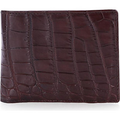 Ví Nam Da Cá Sấu Vip 2 Mặt Da Huy Hoàng HT2729 (12,5 x 10 cm) - Nâu Đất