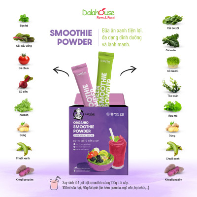 Bột Sinh Tố Tổng Hợp Organic Smoothie Powder Dalahouse - Bổ Sung Dinh Dưỡng Từ Rau Củ