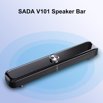 Loa máy tính  SADA V101 3,5mm  có dây,Âm thanh trầm phong phú,Loa Soundbar hỗ trợ USB cho PC TV