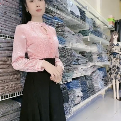 Đầm liền eo cao tựa set áo sơ vin chân váy Myqlothing.