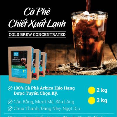 Cà phê chiết xuất lạnh New Brew, Cold Brew, pha sẵn NewBrew SWEET, hộp 2 Kg