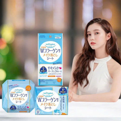 Khăn Giấy Tẩy Trang Dưỡng Ẩm Bổ Sung Collagen Kosé Softymo Cleansing Sheet C (52 miếng)