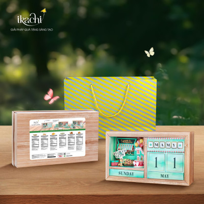 Hộp quà tặng cao cấp IKACHI - HÀNH TRÌNH HẠNH PHÚC - Hộp quà tặng có thể thay đổi thông điệp tạo dấu ấn cá nhân