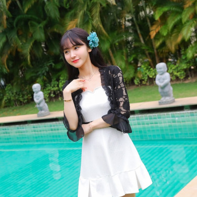 Áo khoác ren tà ngắn 04 C050