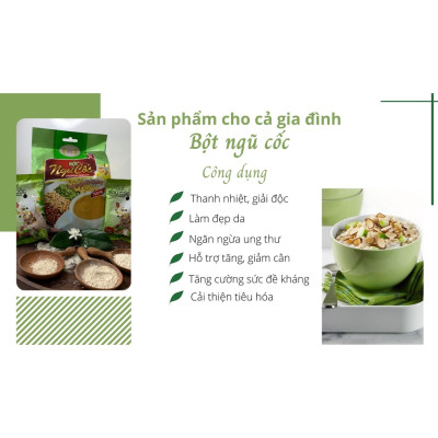 Bột Ngũ Cốc Hải Dung không đường, gồm 6 loại hạt, sản xuất tự nhiên 100%, thơm ngon bổ dưỡng, tốt cho sức khỏe