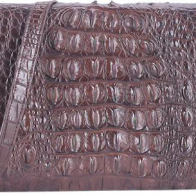 Túi Đeo Chéo Nữ Da Cá Sấu Huy Hoàng HT6231 (14.5 x 24.5 cm) - Nâu Đất