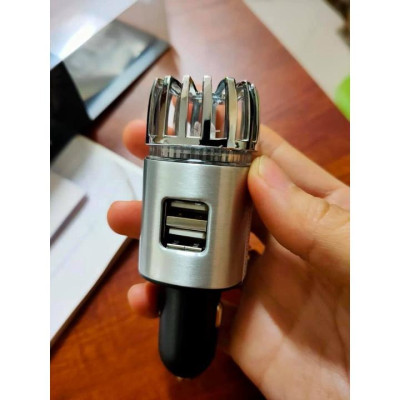 Máy lọc không khí xe hơi ô tô công nghệ ion âm USA lọc mùi khử khuẩn kèm 2 cổng sạc nhanh loại tốt mẫu mới