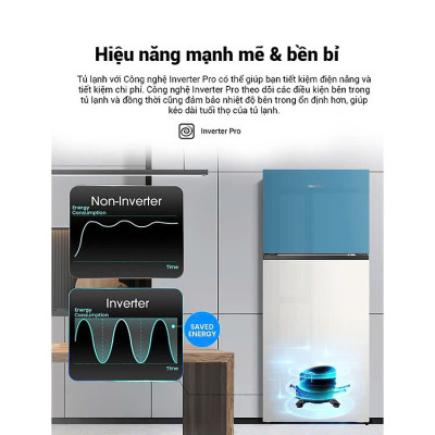 Tủ Lạnh Hisense Inverter Pro 424L RT549N4EBU Tiết Kiệm Điện Năng, Diệt Khuẩn Khử Mùi, Bảo Hành 3 Năm - Hàng Chính Hãng