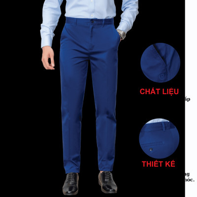 Quần kaki nam ALIGRO chất liệu kaki mềm mịn cao cấp dáng slimfit màu xanh đậm ALGK066