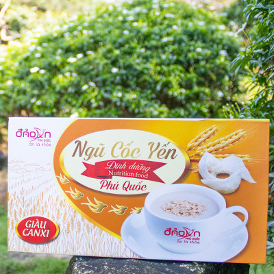 Ngũ cốc yến dinh dưỡng Phú Quốc - Hộp 18 gói - giúp bổ sung dinh dưỡng toàn diện, ăn ngon, tốt cho tiêu hóa