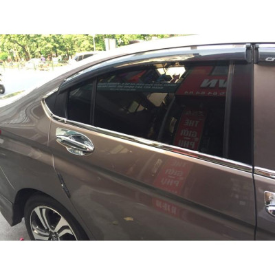 Bộ ốp, nẹp viền cong kính Honda City 2015-2020
