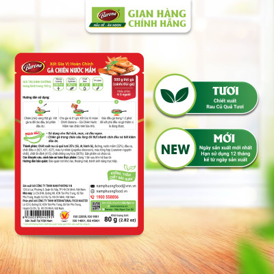 Xốt Gia Vị Hoàn Chỉnh BARONA Gà Chiên Nước Mắm 80g