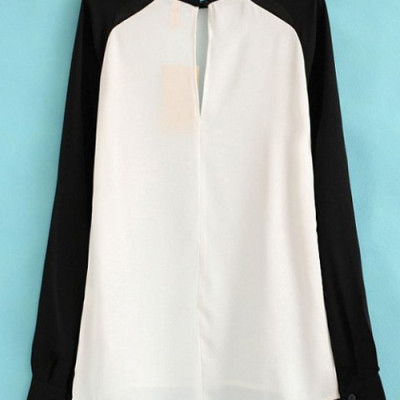 Áo nữ dài tay phối màu 80