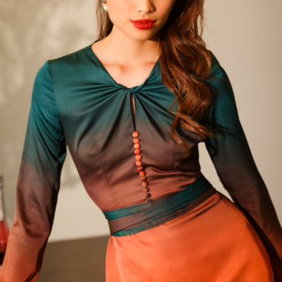 Đầm Mini Ombre Hoàng Hôn DRE164 thời trang thiết kế Hity