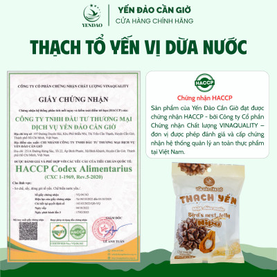 Yến Đào - Thạch Yến Vị Mật Dừa Nước, Bổ Sung Năng Lượng, Thanh Mát Mỗi Ngày