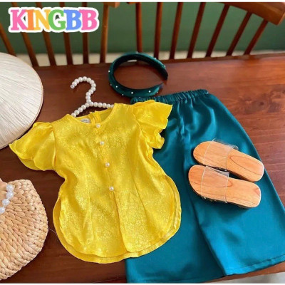 Bộ bà ba cho bé gái hoa đi chơi biểu diễn đẹp từ 12-40kg chất lụa mềm mát (kèm cài)