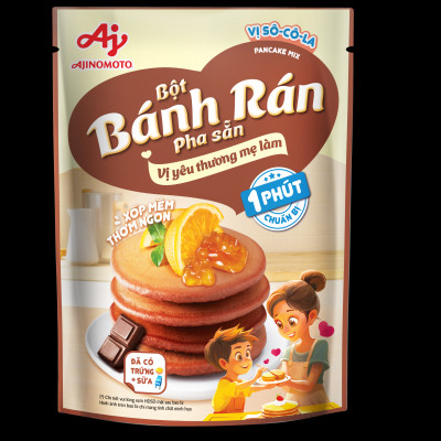 Combo 4 Gói Bột Bánh Rán Pha Sẵn Vị Sô-cô-la Ajinomoto 200g/Gói