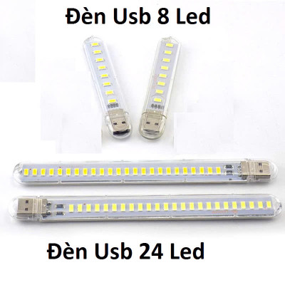 Đèn led mini 3 bóng, 8 bóng, 24 bóng siêu sáng cổng cắm usb thích hợp làm việc ban đêm, học tập, đọc sách siêu tiện dụng