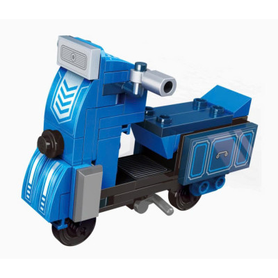 Đồ chơi - QMAN - 42206 Bộ đồ chơi xếp hình (8 trong 1) mô hình tàu hơi nước cổ điển giao Ngẫu Nhiên (KT 33x6.7x8.3cm)