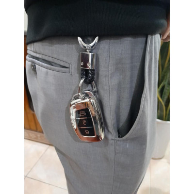 Ốp Chìa Khóa Silicon Tráng Gương Dành Cho Xe Grand I10, Elantra, Tucson - kèm móc treo