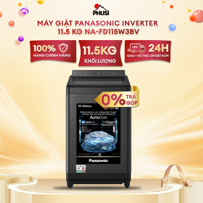 Máy giặt Panasonic Inverter 11.5 kg NA-FD115W3BV - Hàng Chính Hãng - Chỉ Giao HCM