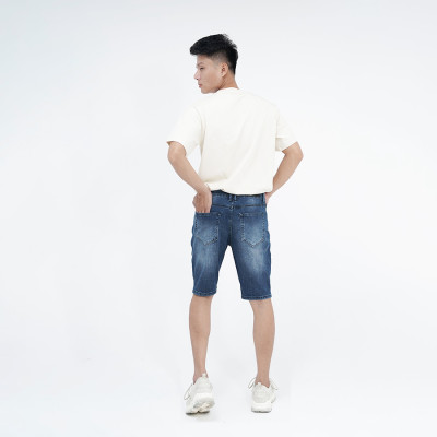 Quần Short Jeans Nam Cao Cấp HUNTER X-RAYS Form Slimfit Thun Màu Xanh  S68