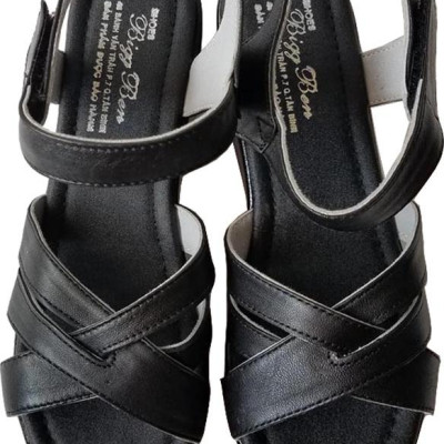 Giày Sandal Xuồng Nữ BIGGBEN Da Bò Thật SDX09