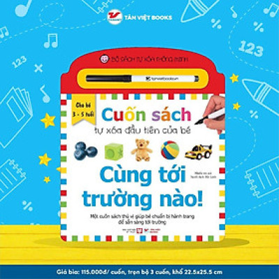 Sách - Tự Xoá Thông Minh Đầu Tiên Dành Cho Bé Yêu 3-5 Tuổi - Chọn Lẻ 3 Chủ Đề - Tân Việt Books