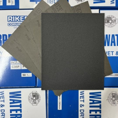 (Combo 5 Tờ) Giấy Nhám Nước Càphê Cát Riken Nhật C35P Giúp Loại Bỏ Lớp Sơn Cũ, Đánh Bóng Bề Mặt Cực Tốt | TOPWIN Official Store