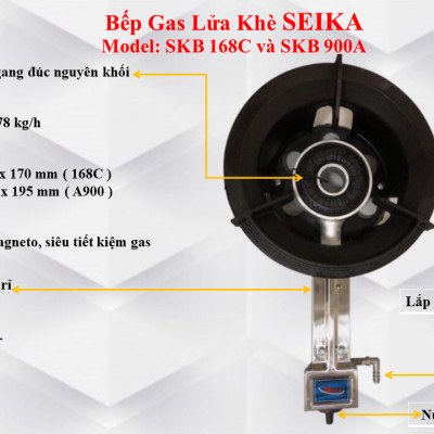Bếp Gas Lửa Khè Seika SKB900A - Hàng Chính Hãng